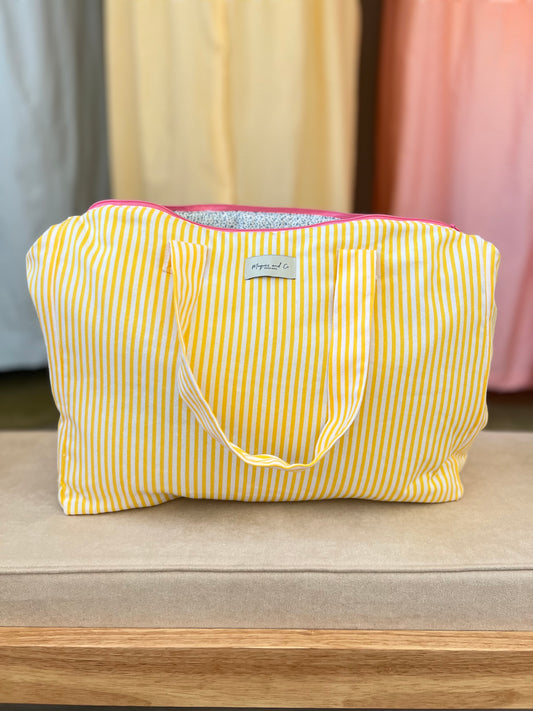 BOLSA CAROLA -  RAYAS AMARILLAS VERANO -