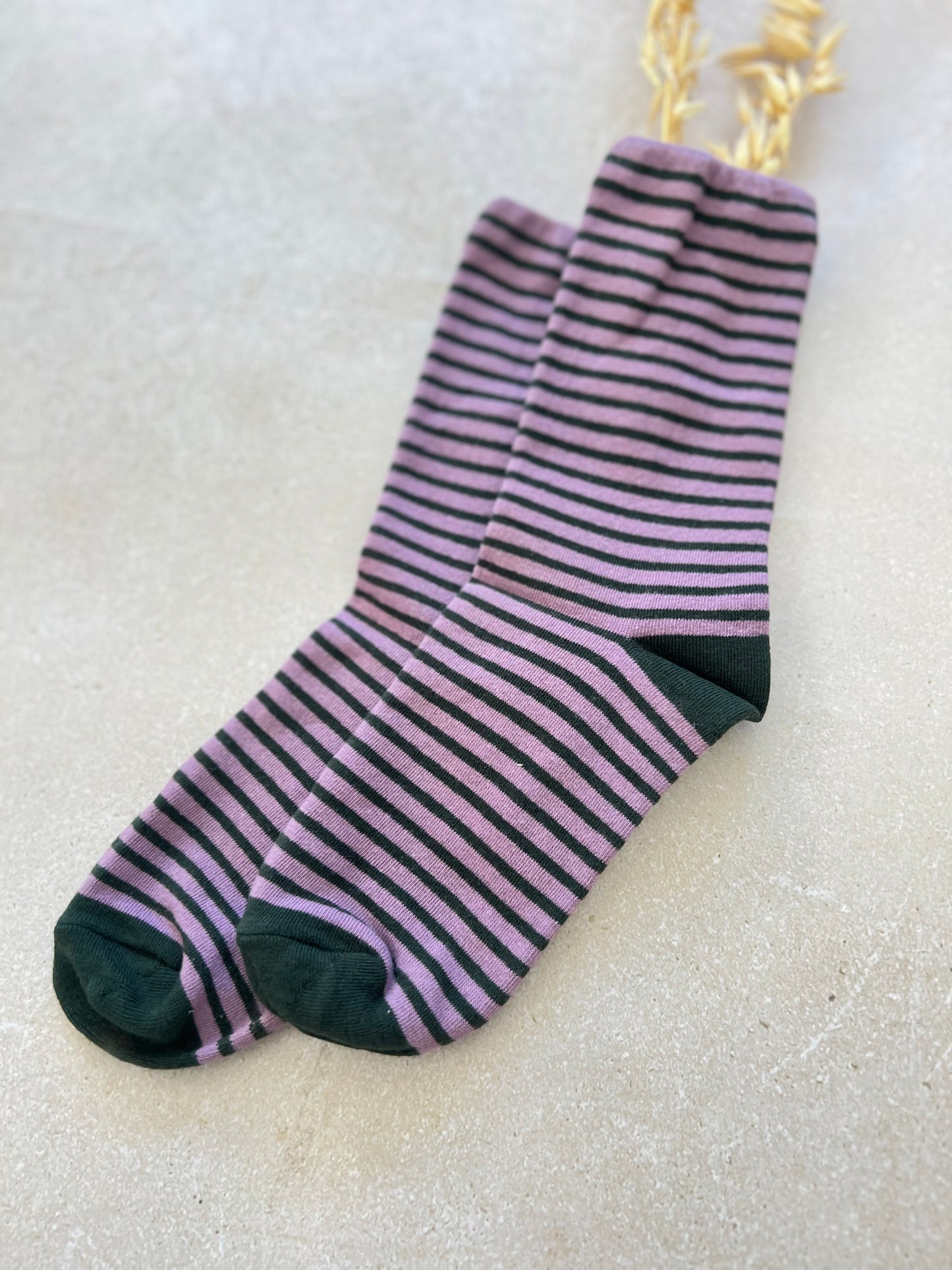 CALCETINES RAYAS - MORADOS