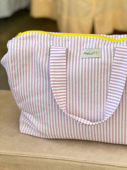 BOLSA CAROLA -  RAYAS MORADAS VERANO