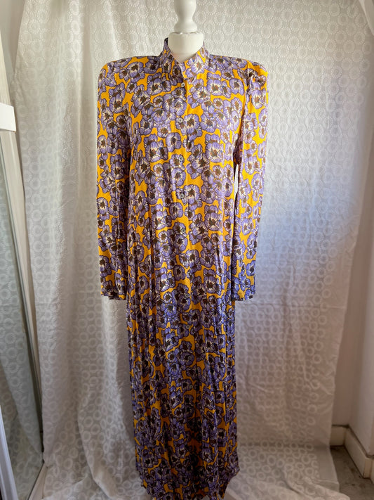 VESTIDO FILIPA AMARILLO Y MORADO