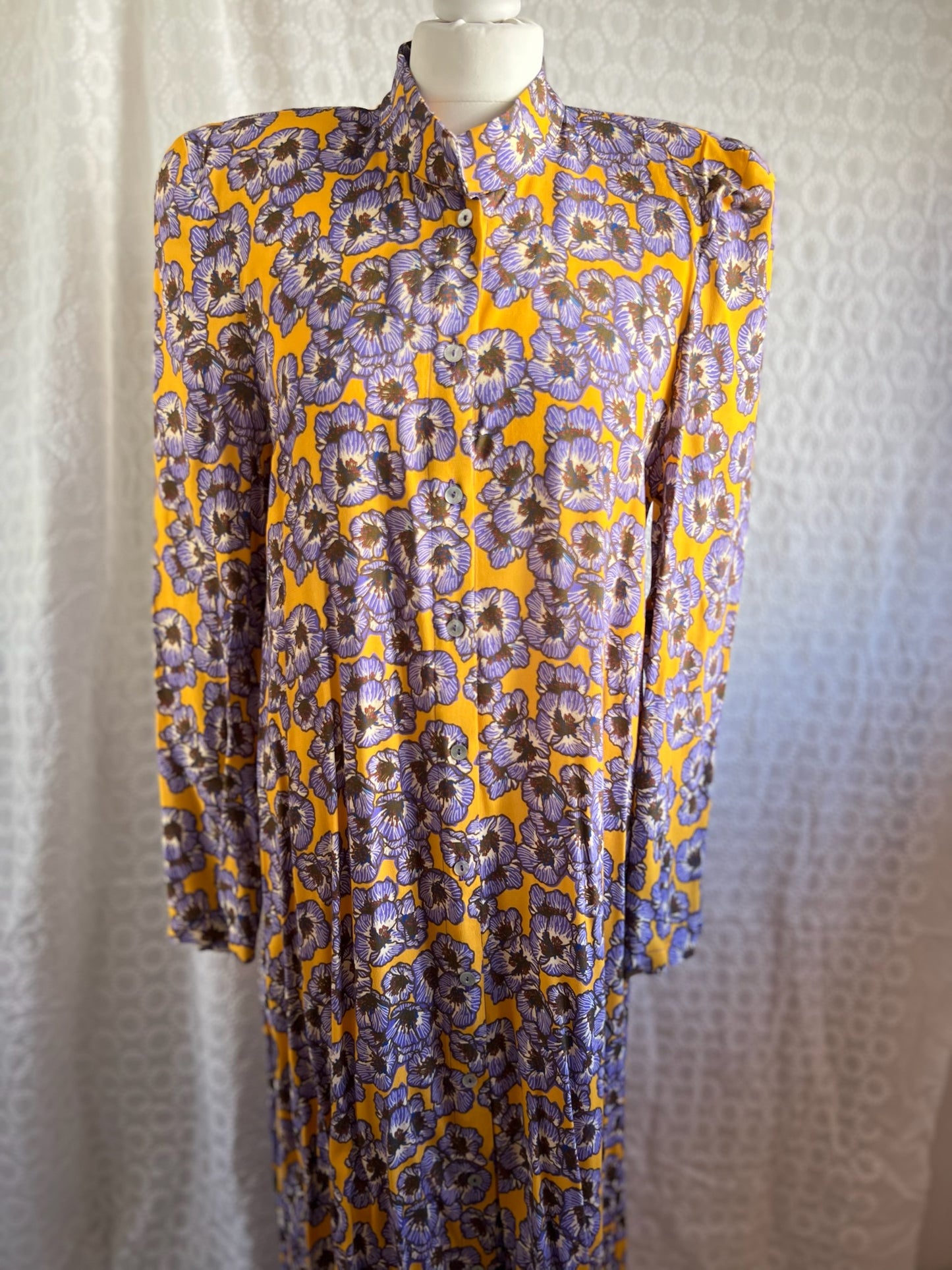 VESTIDO FILIPA AMARILLO Y MORADO