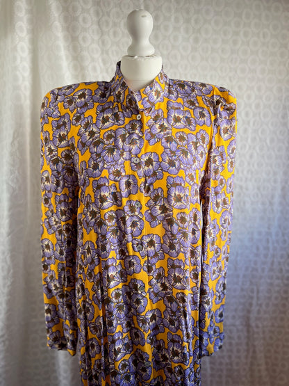 VESTIDO FILIPA AMARILLO Y MORADO