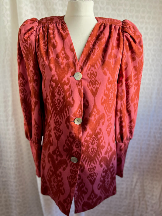 CHAQUETA FABIOLA IKAT GRANATE - TALLA S/M