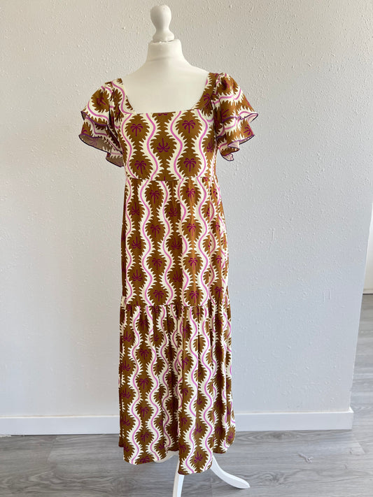 VESTIDO EMILIA - PALMERAS VERDE - TALLA S/M