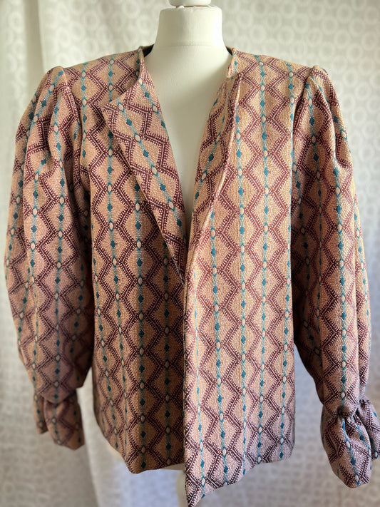 CHAQUETA SOFÍA ROMBOS MARRÓN