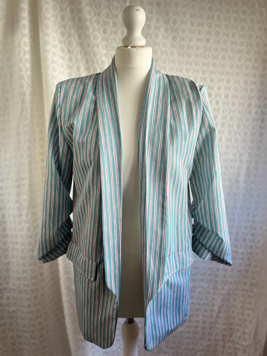 CHAQUETA LUISA RAYAS AZUL