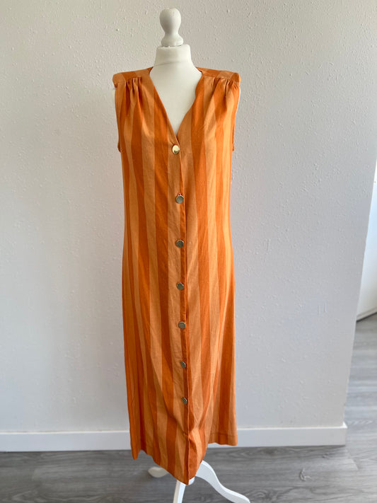 VESTIDO FABIOLA - RAYAS NARANJAS