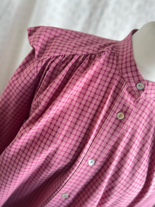 BLUSA MATILDE CUADRO ROSA