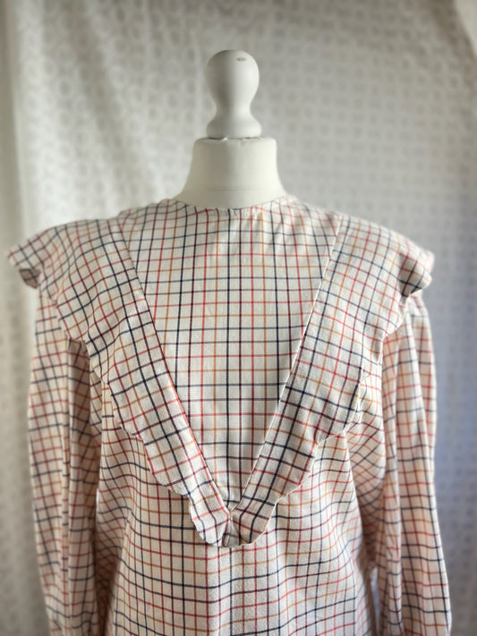 BLUSA LOLA CUADROS MALVA