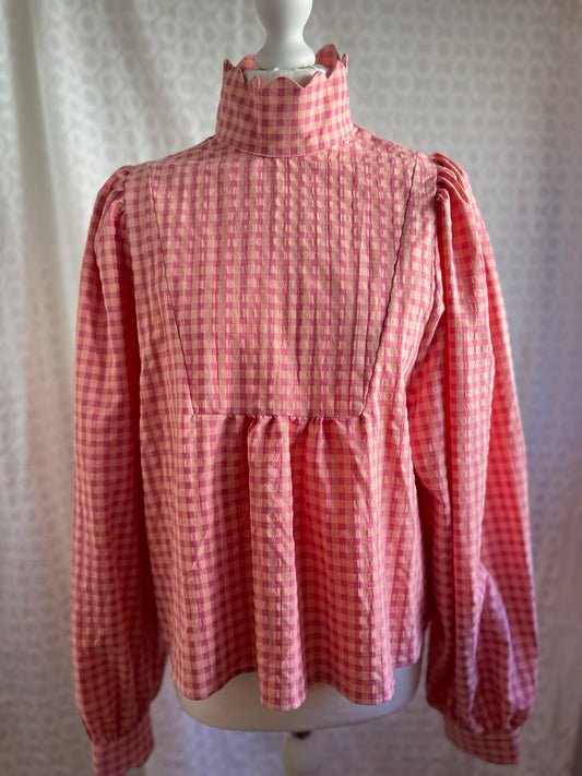 BLUSA MENCÍA VICHY ROSA