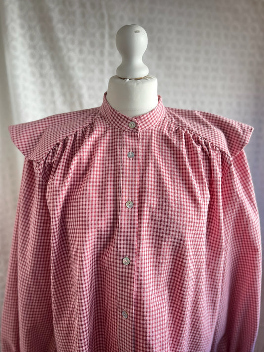 BLUSA MATILDE VICHY GRANATE