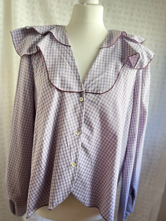 BLUSA MÁXIMA CUADRO MALVA