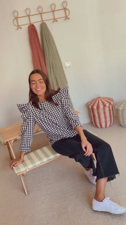 BLUSA BEGOÑA - VICHY NEGRO -
