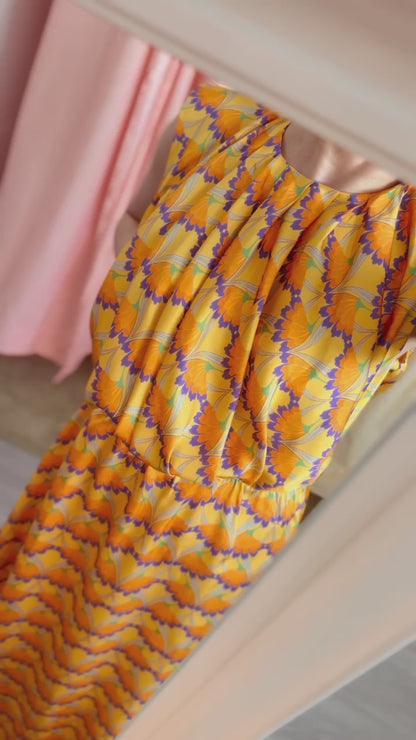 VESTIDO LOLA - FLORES AMARILLAS -