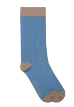 Cargar imagen en el visor de la galería, CALCETINES CANALE AZUL/BEIGE
