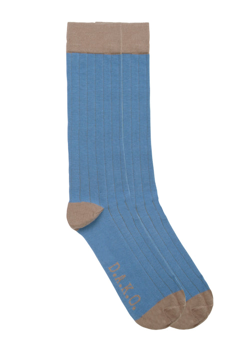 CALCETINES CANALE AZUL/BEIGE