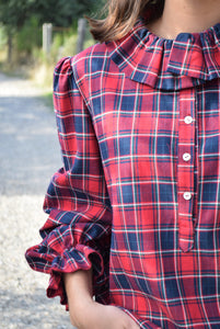 BLUSA CATALINA - TARTAN ROJO