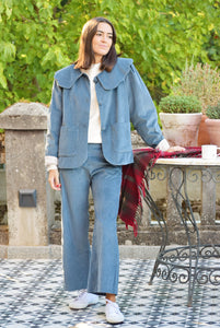 SUN PANTS - BLUE CORDUROY -