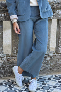 SUN PANTS - BLUE CORDUROY -