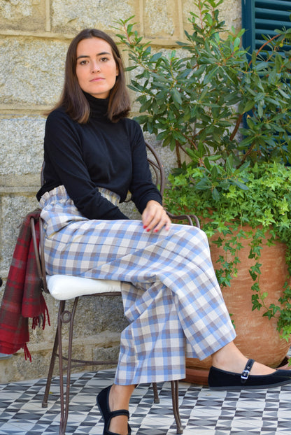 PANTALONES LUCÍA - CUADROS AZULES