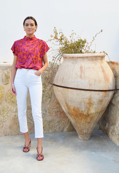 FLAVIA BLOUSE - GREEN VICHY
