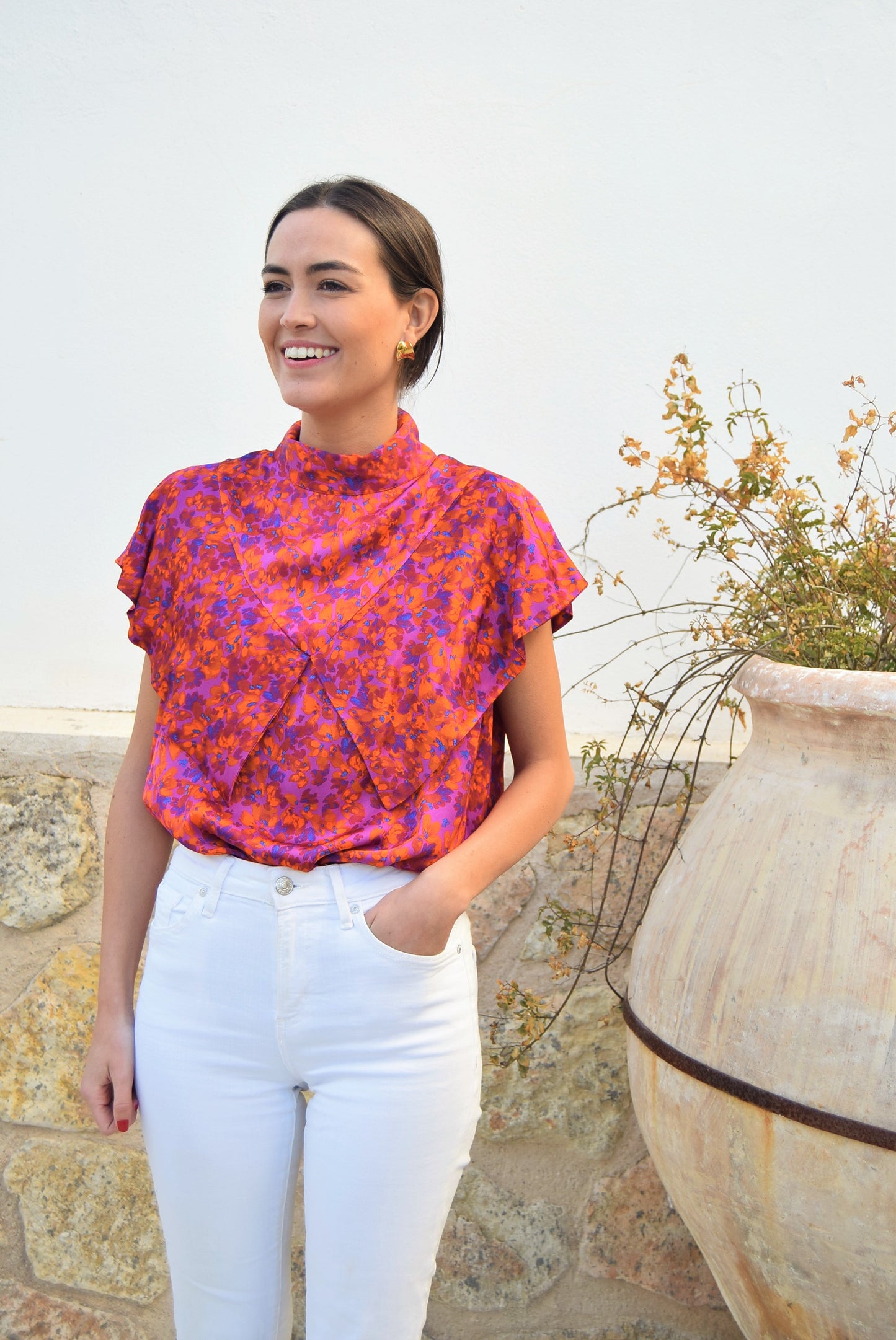 FLAVIA BLOUSE - GREEN VICHY