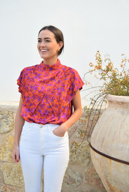 FLAVIA BLOUSE - GREEN VICHY