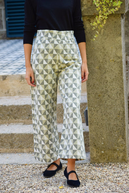PANTALONES SOL - GEOMÉTRICO VERDE -