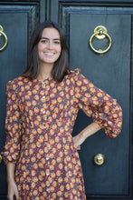 Load image into Gallery viewer, JIMENA DRESS - MAROON FLOWERS -

