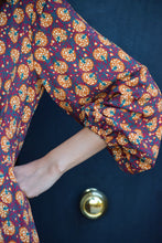Load image into Gallery viewer, JIMENA DRESS - MAROON FLOWERS -
