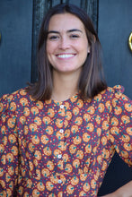 Load image into Gallery viewer, JIMENA DRESS - MAROON FLOWERS -
