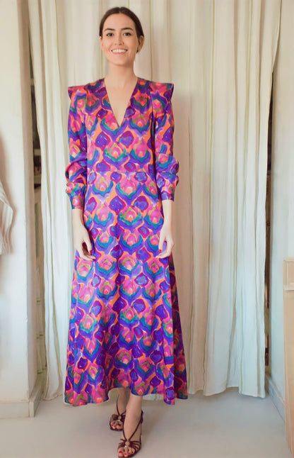 MENCÍA DRESS - FLOWER FAN -