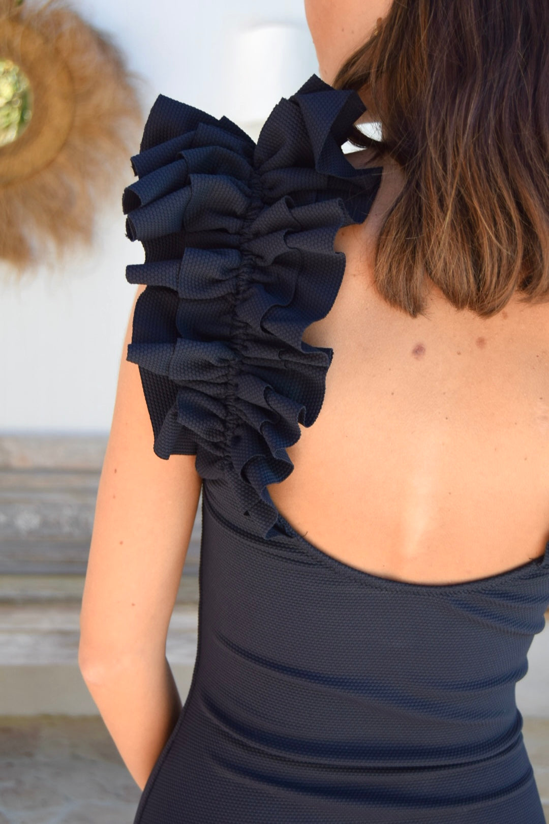 TRAJE DE BAÑO - GENOVEVA - PIQUÉ NEGRO -